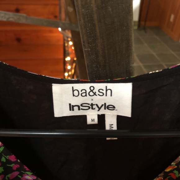 BA&SH Vibrant Silk Floral Holiday Party Dress - Picture 2 of 10